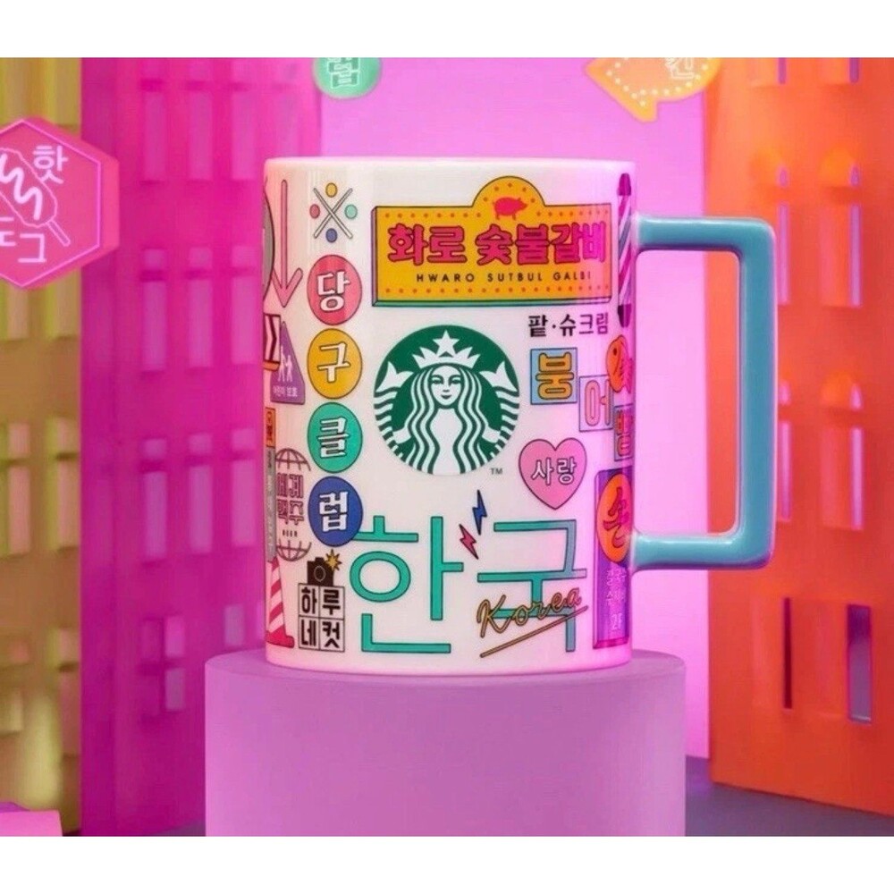 Starbucks Korea 2026 Hangeul Xion Mug 414ml 14oz Hangul on the Streets 14oz - Picture 3 of 5